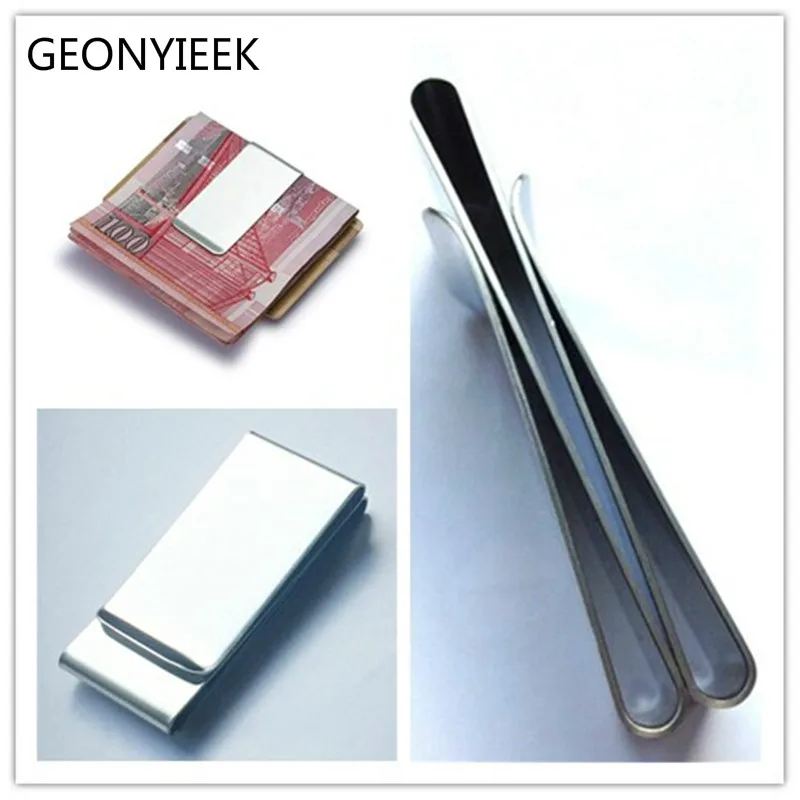 

Stainless Steel Slim Third Sided Men Women Metal Money Clip Wallet Credit Card Money Holder Bill Steel Clip Clamp