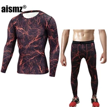 Aismz новые комплекты термобелья термо кальсоны для мужчин s зимние теплые компрессионные быстросохнущие штаны одежда для мужчин чехол леггинсы