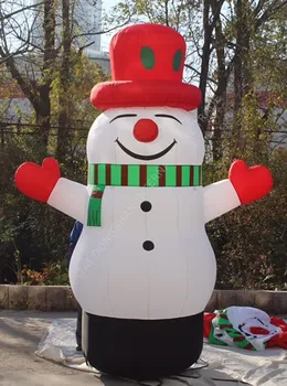 

Free shipping Christmas decoration inflatable snowman with scarf outdoor for Christmas event