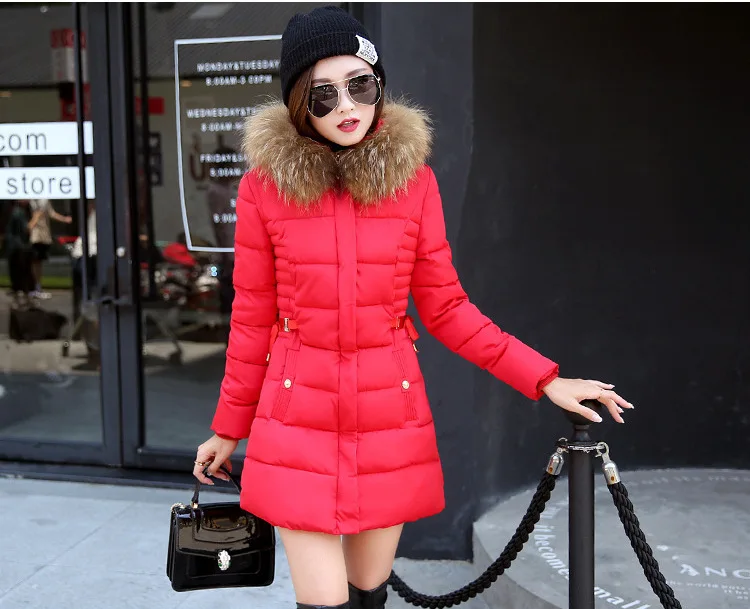 

2019 Winter New Style WOMEN'S Wadded Jacket Women's Mid-length Slim Fit Korean-style Versatile Cotton-padded Clothes Large Size