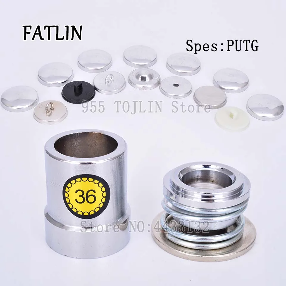 100Sets 36L Aluminum Covered Cloth Fabric Buttons DIY Handmade Metal mold Bread Shape Round FATLIN 2