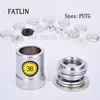 100Sets 36L Aluminum Covered Cloth Fabric Buttons DIY Handmade Metal mold Bread Shape Round FATLIN 2