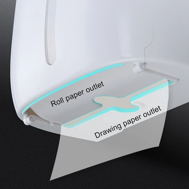 

Bathroom shelf Creative Double Hole No Trace Punch-free Waterproof Bathroom Kitchen Paper Towel Box