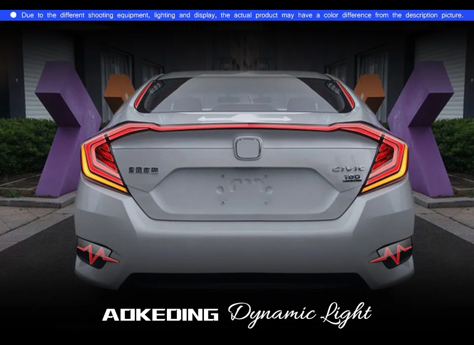 Задний фонарь для автомобиля Honda Civic X G10 10th- светодиодный задние фары, противотуманные фары Дневные ходовые огни DRL автомобильные аксессуары
