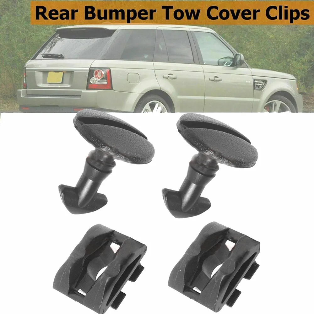 

For Discovery 3 4 2set Rear Bumper Turn Lock Clips Tow Cover Towing Eye Trim