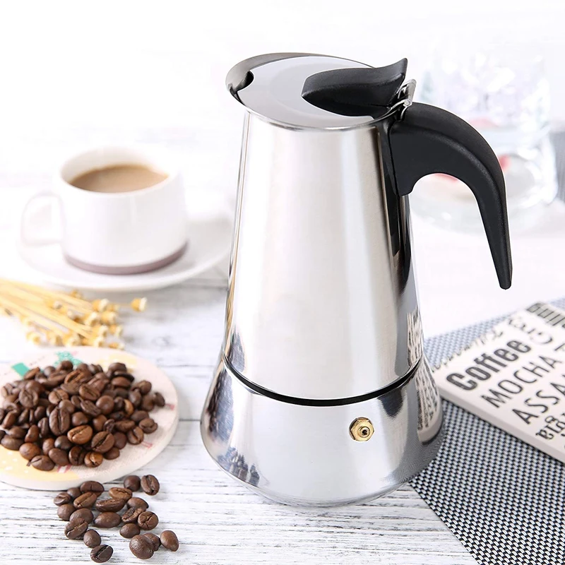 Espresso Maker Moka Pot, Espresso Machine,Stainless Steel Espresso Machine For(450Ml),Italian Coffee Maker Espresso And Coffe