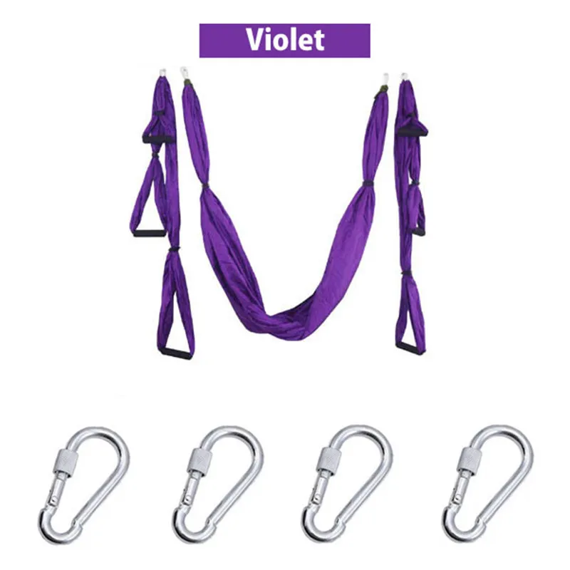 violet Воздушный Гамак для йоги, Свинг, новейшая многофункциональная Йога, летающие-качели, Антигравитационные пояса для йоги, для йоги, тренировок, йоги для спорта - Цвет: violet