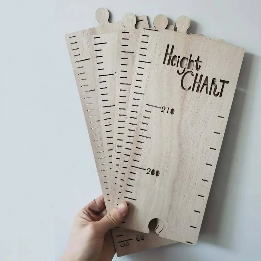 INS Nordic style splicing board height ruler children's room wood hanging ruler wall decoration baby photography props