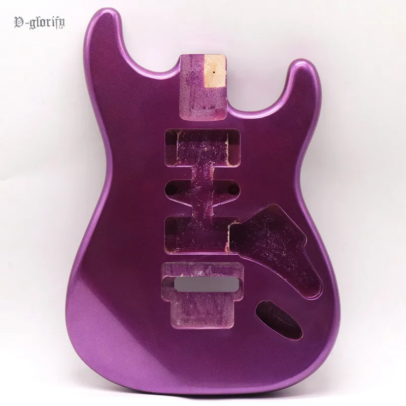

1 piece mahogany wood metallic purple color ST guitar body for 24 frets guitar body guitar barrel replacement guitarra parts