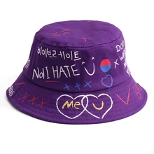 Детская одежда в стиле Харадзюку ведро шляпа, рыбной ловли, Панама с милым принтом Кепки лето для Рыбацкая шляпа