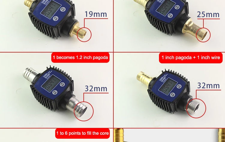 de óleo e combustível diesel, medidor digital de combustível, rosca fêmea