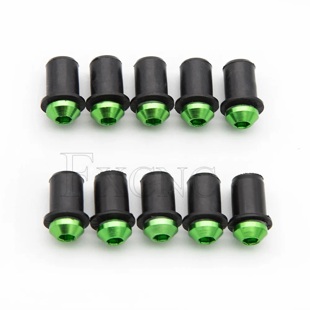 Motorcycle Accessories Motorcycle Screws 10pcs CNC Aluminum Windscreen Bolts Windshield Screws for Suzuki Kawasaki Ducati Honda Yamaha