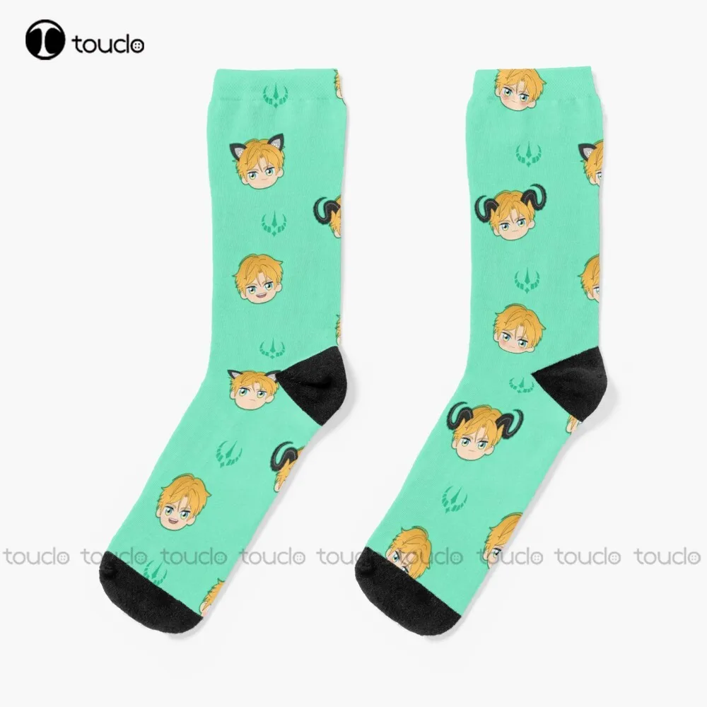 

Me - Satan Pattern Socks Football Socks Men Personalized Custom Unisex Adult Teen Youth Socks 360° Digital Print Christmas Gift