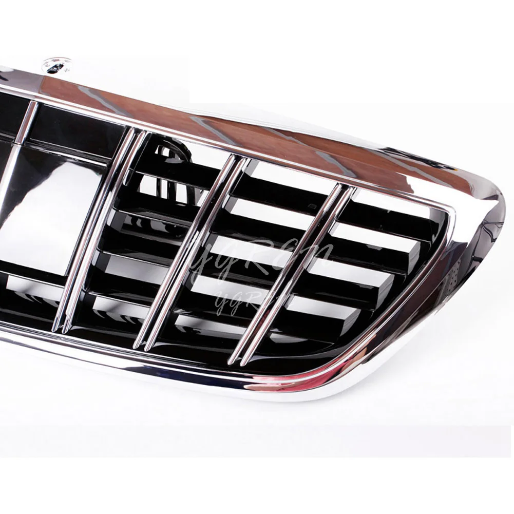 Для Mercedes-Benz W222 S350 S400 S500- Хром Передняя GT R решетка гриль