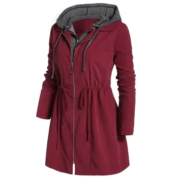 

Fashion Women Zipper Patchwork Winter Fly Hooded Space Plus Thick Cotton Coat Basic Jacket Outerwear Slim Long Ladies 10.14