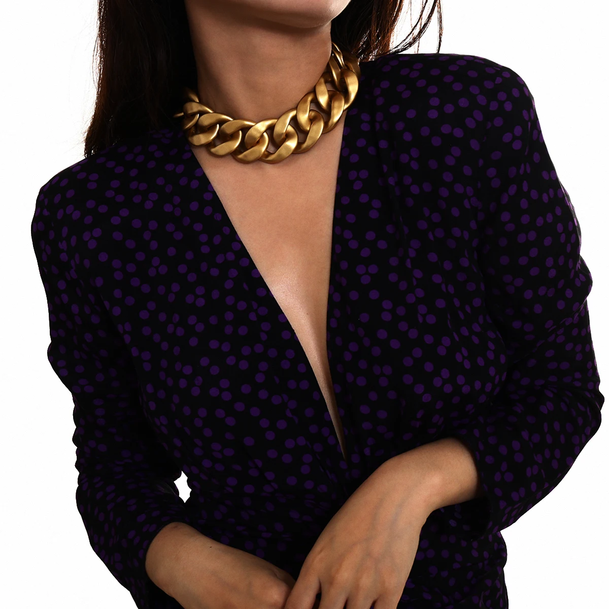 Unique Big Chunky Chain Choker Necklace 