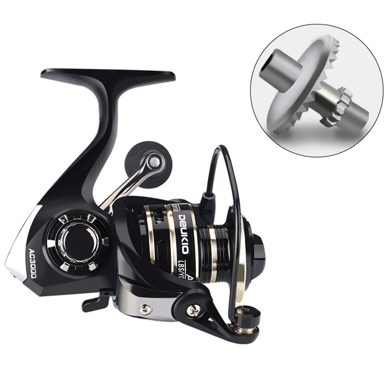 DEUKIO-Spinning Fishing Reel, All Metal Spool, 5.2:1, 1BB