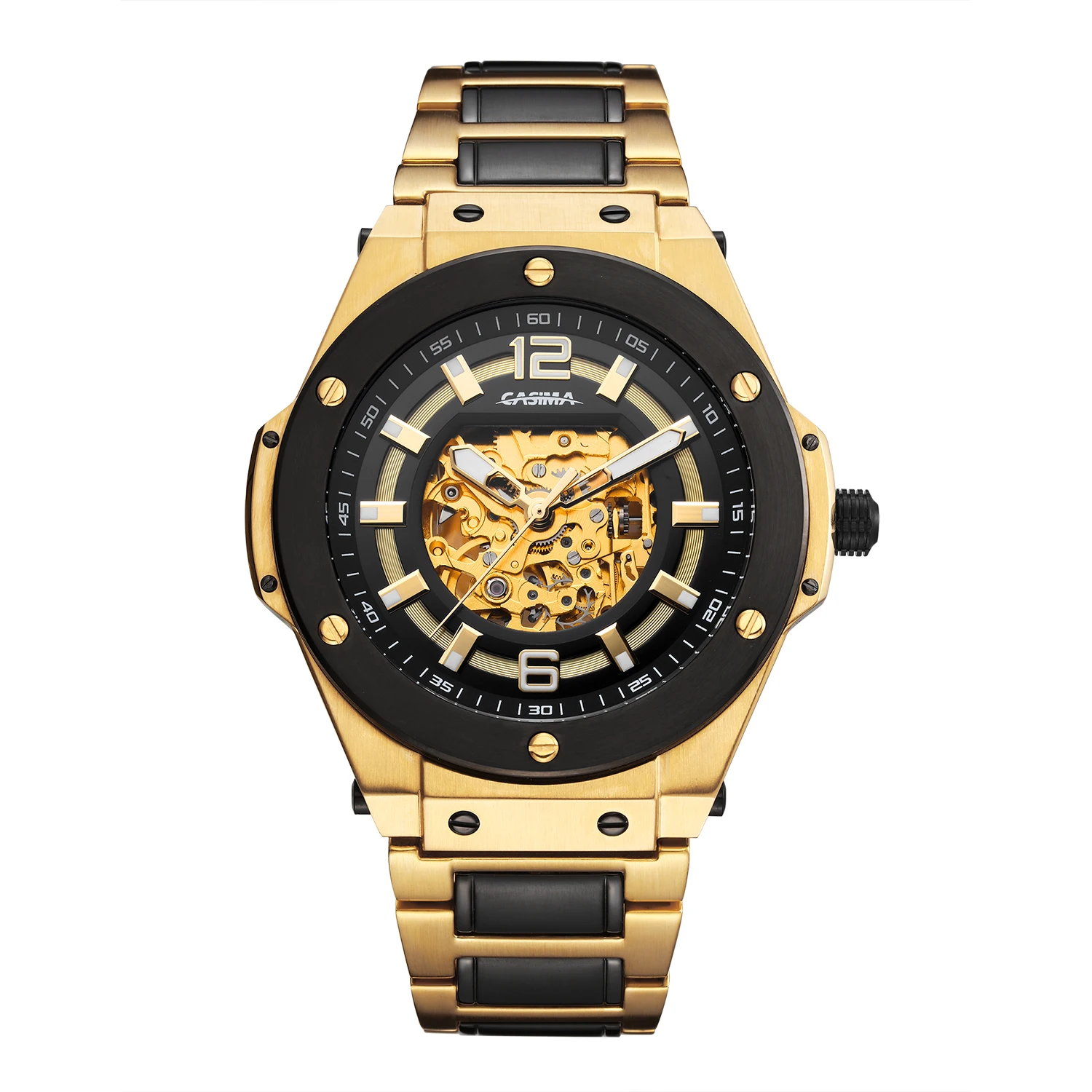 

Роскошные брендовые механические мужские часы со светящимися стрелками, ремешок из нержавеющей стали 316L, водонепроницаемые, 100 м, 8212