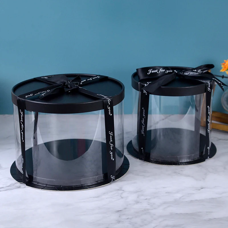 4/6 Inch PVC Clear Cake Boxes, Round Transparent Packaging Box for Birthday, Wedding, A... - SKU PCCB1631 - UGI Packaging