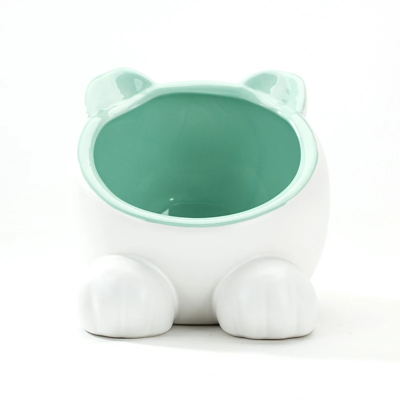 Green Hipidog миска для воды для домашних животных для кошек и собак, не содержит свинца и Нетоксичная безопасная керамическая миска для кошек - Color: Green