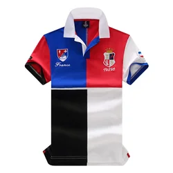 Camisa polo masculina moda algodão casual manga curta de alta qualidade dos homens t camisa verão bordado plus size marca tshirt