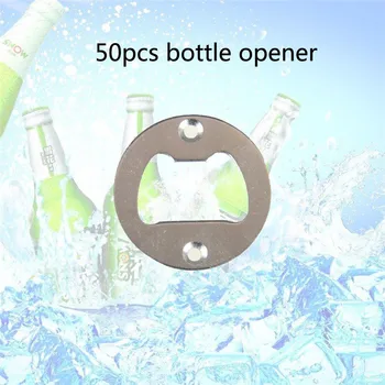 

10PCS 40mm Bottle Opener Beer Bottle Opener Inserts with Screws Chrome Iron DIY Wine Soda Cap Catcher Kitchen Accessories