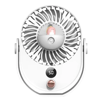 

Portable Misting Fan Spray Desktop Fan Humidifier Cooling USB Rechargeable Multiple Speeds Handheld Fans