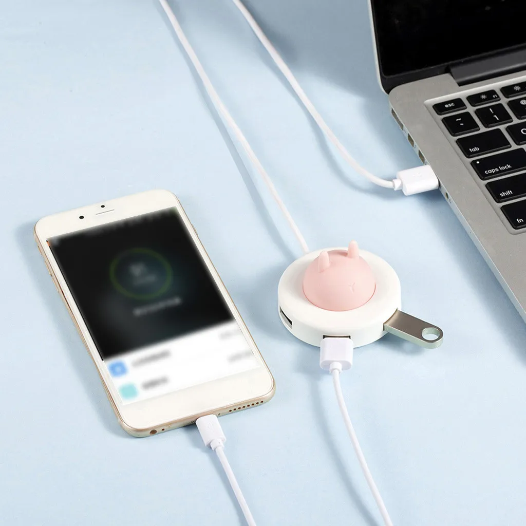 Мультяшный портативный usb-хаб кабель для зарядки атмосферный ночной Светильник расширитель 4 порта usb-хаб s адаптер разветвитель Кабель адаптер Usb