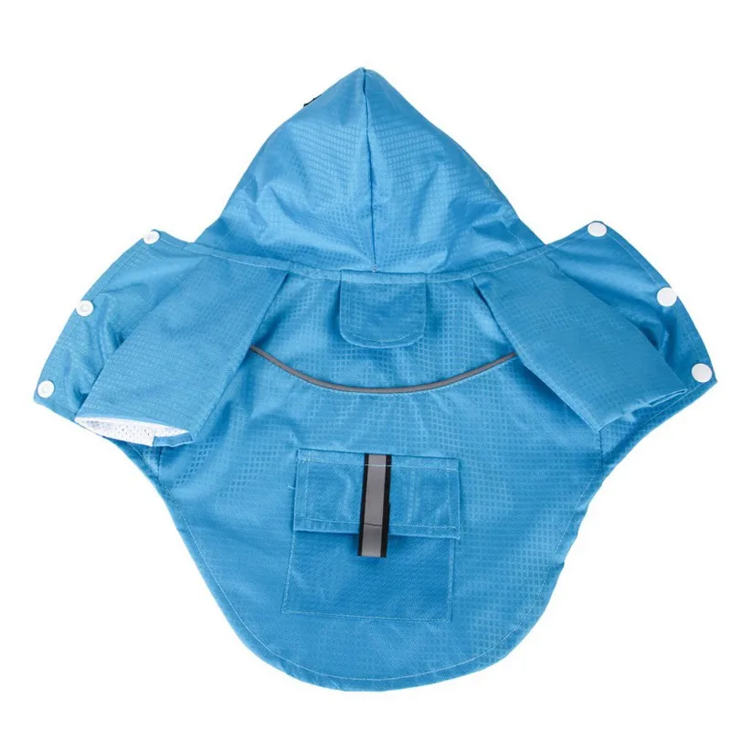 Летний плащ-дождевик для щенков, домашних животных, S-XL с капюшоном, водонепроницаемый плащ из искусственной кожи для собак, кошек, куртки, одежда