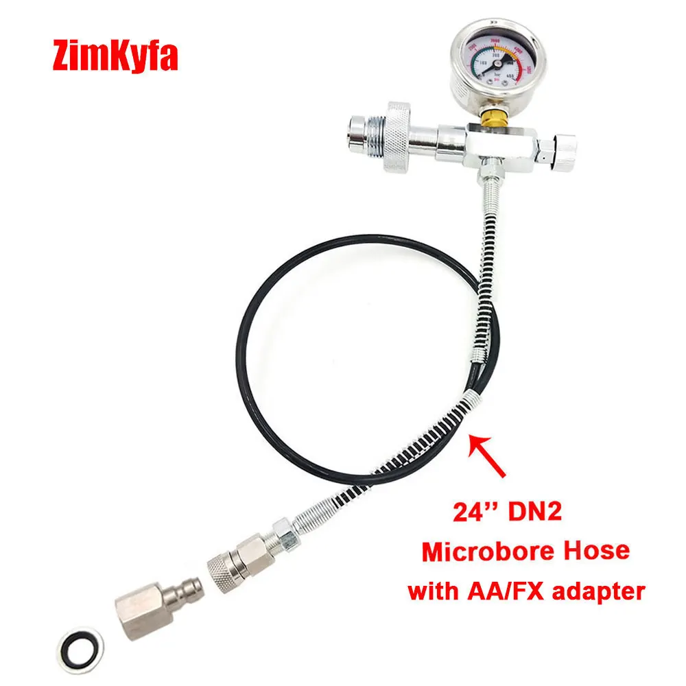 Пейнтбол PCP заполняющая станция 40mpa/4500psi Din заполнение зарядный адаптер с 24 &quot/36&quot
