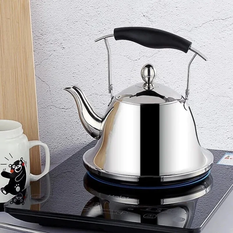 1.5/2L Stainless Steel Whistling Tea Kettle Stovetops Enamel Food Grade Tea Pot With Heat-Proof Handle whistling teapot tea kettle For Gas Induction Cookers