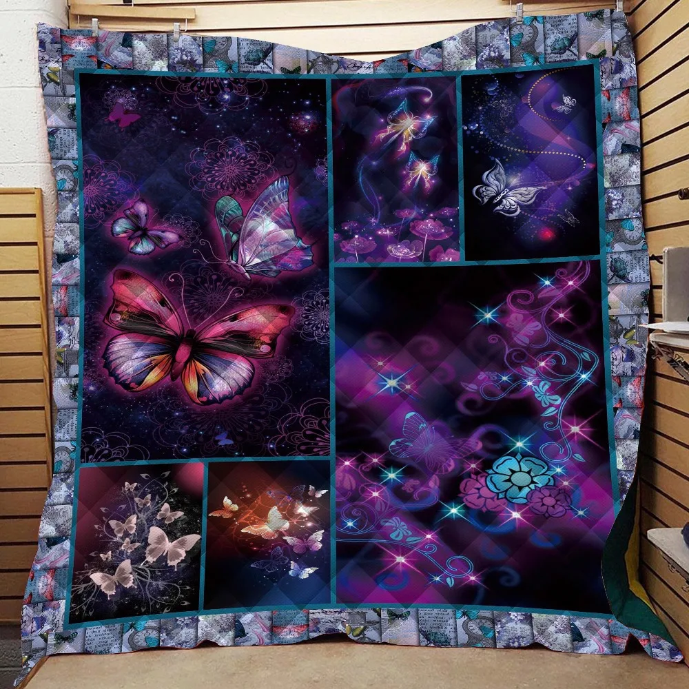 Dropshipping-3D-Printed-Butterfly-Bee-Quilt-Kids-Adult-Warm-Bedding-Blanket-for-Traveling-Picnic-Beach-Trips