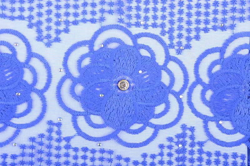 High Quality French Lace Fabric With Beaded Floral Lace Nigerian French Fabric Trimming lace African Tulle Lace Fabric