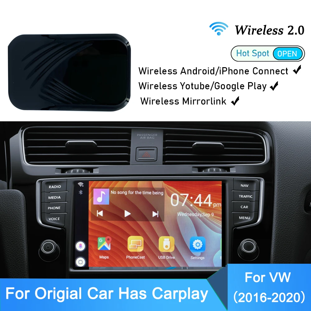 Tv For Car Wireless MirrorLink Carplay Dongle Auto For VW Apple Android Video Carplay Entertainment Car Multimedia Player 4+32G