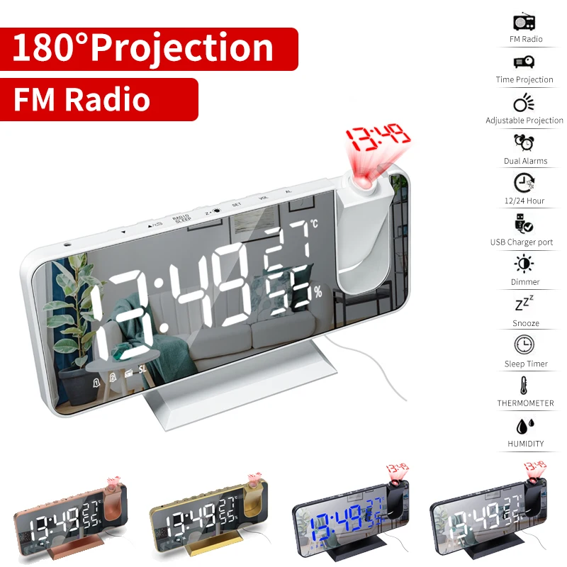 СВЕТОДИОДНЫЙ цифровой смарт-будильник настольные часы с FM-радио USB-пробуждением