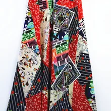 148 см полиэстер стрейч крепдешин цветная панель печатная ткань новая мода весна и лето платье рубашка ткань против морщин