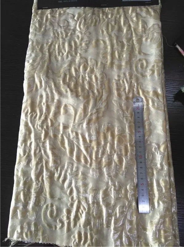5yards High Quality jacquard brocade fabrics Nigerian Tulle Lace Fabric Red French Mesh Lace Fabrics For Wedding Party DHL07 - Цвет: 5yards
