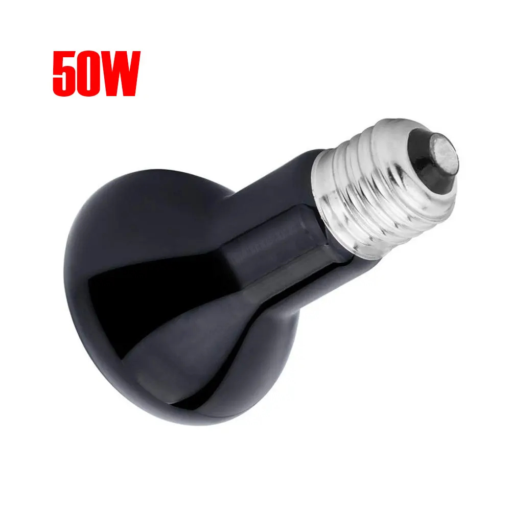 Crawler Lamp 110V Amphibian Animal Turtle Lizard Brooder UVA Durable Reptile Snake E27 Heating Lamp - Color: 50W