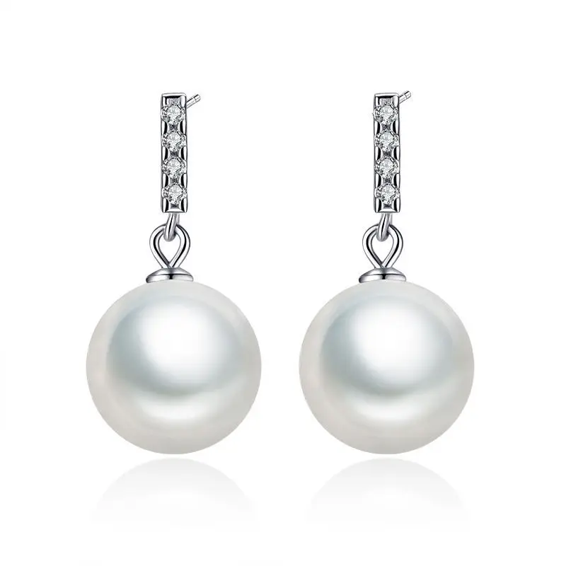 CodeMonkey 925 Sterling Silver selling fashion micro inlaid zircon beaded geometric earrings earringsFashion Jewelry E1128