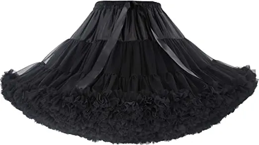 

New Spring Design Womens 3-Layered Pleated Tulle Petticoat Tutu Puffy Party Cosplay Skirt