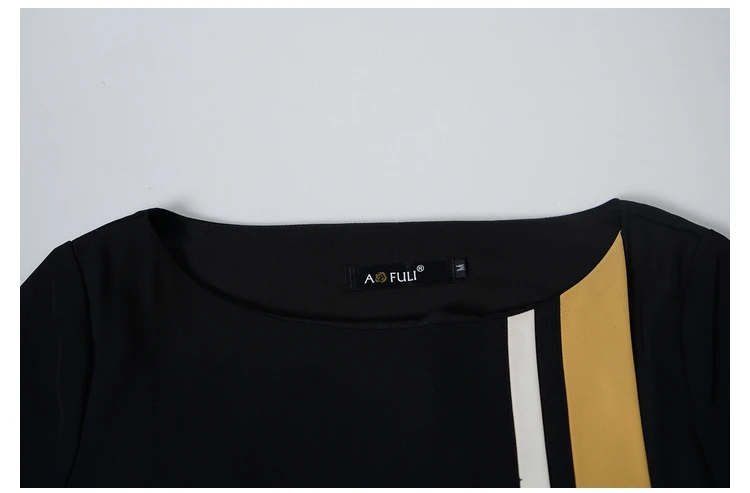 Размер L/XL/XXL женский эластичный пояс платье с коротким рукавом для женщин весна осень элегантные черные платья до колена 21311