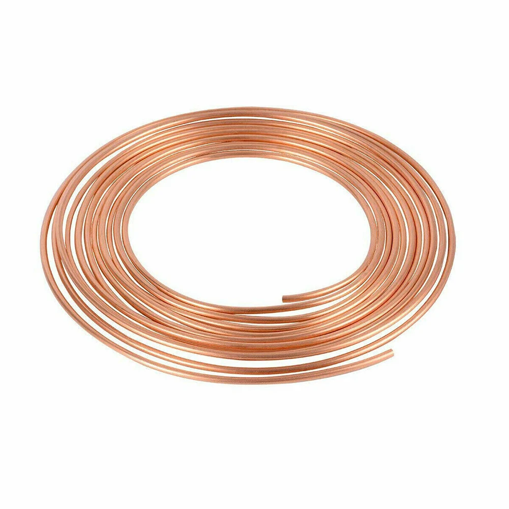 

1/4 Inch OD 25 Foot Coil Industrial Anti Rust Repair Tool Copper Brake Line Tubing Car Accessories Auto Universal Fittings Pipe