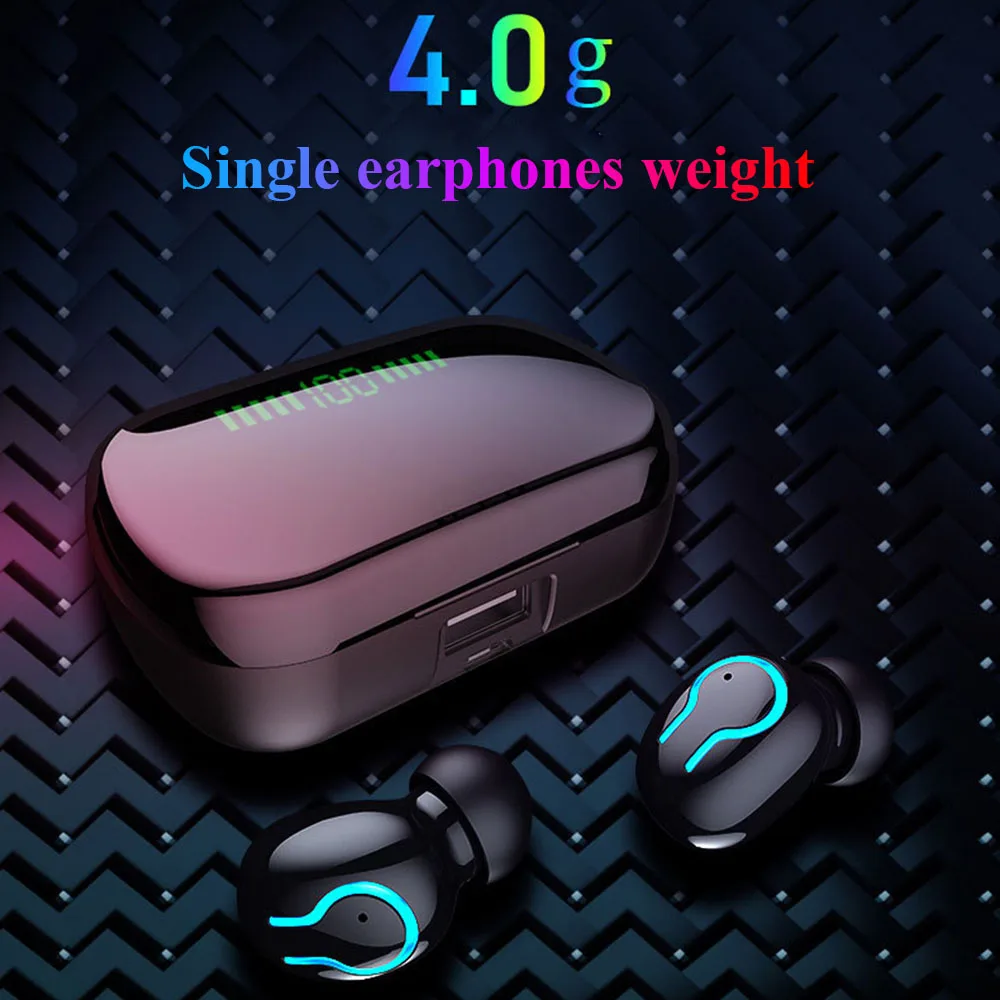 TWS Q82 светодиодный Bluetooth 5,0 наушники стерео Bluetooth беспроводные наушники водонепроницаемые свободные наушники с микрофоном наушники
