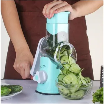 

Potato Carrot Grater Slicer Vegetable Cutter Round Mandoline SlicerStainless Steel Multifunction Chopper Blades Kitchen Tool