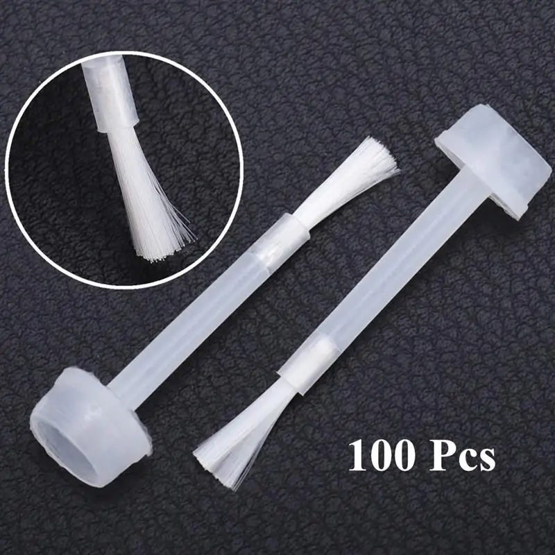 100pcs Nail Polish Replacement Brushes Dipping Liquid Applicator