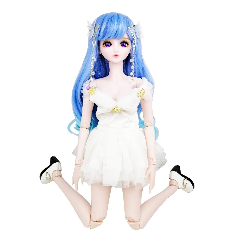 EVA BJD 22 дюйма 1/3 белый Ангел фея девушка+ перо крыло шар шарнир Кукла BJD SD куклы подарок игрушка ручной работы макияж полный набор
