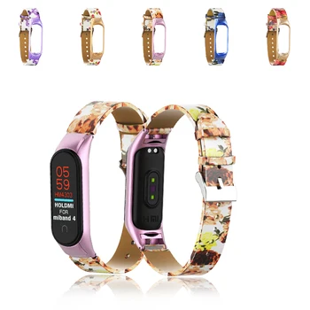

Watchband Leather Correa Strap for Xiaomi Mi Band 3 4 Bracelet Pulseira Smart Sports Watch Wrist for Miband 3 4 Mi4 Wristband