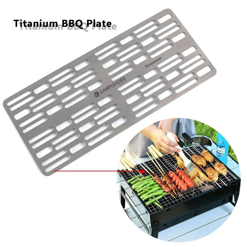 

Titanium Charcoal BBQ Grill Plate Vegetable Cooling Rack Outdoor Hiking Camping Grill Plate For Food Potato