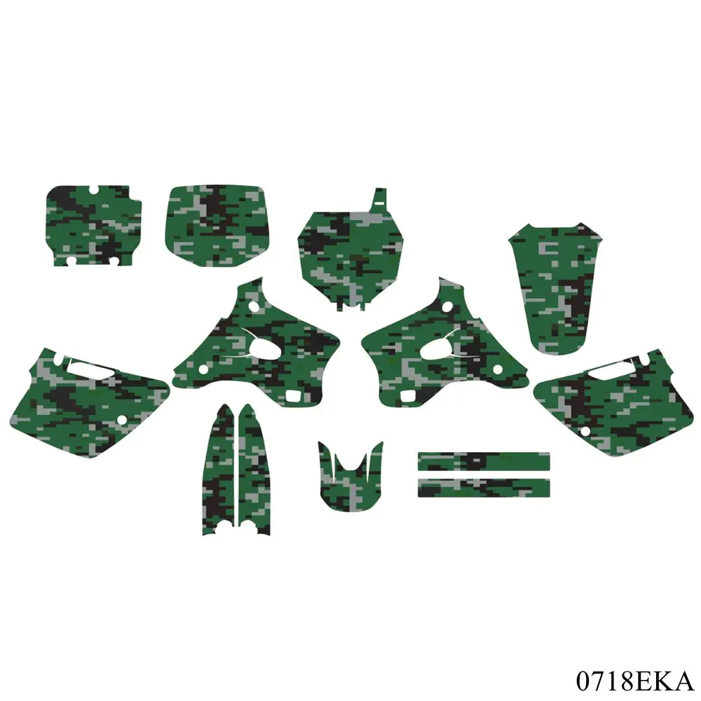 

for KAWASAKI KX125 250 1994-1998 Graphics Decals Stickers Full Camouflage Custom Number Name 3M Matte Stickers Waterproof
