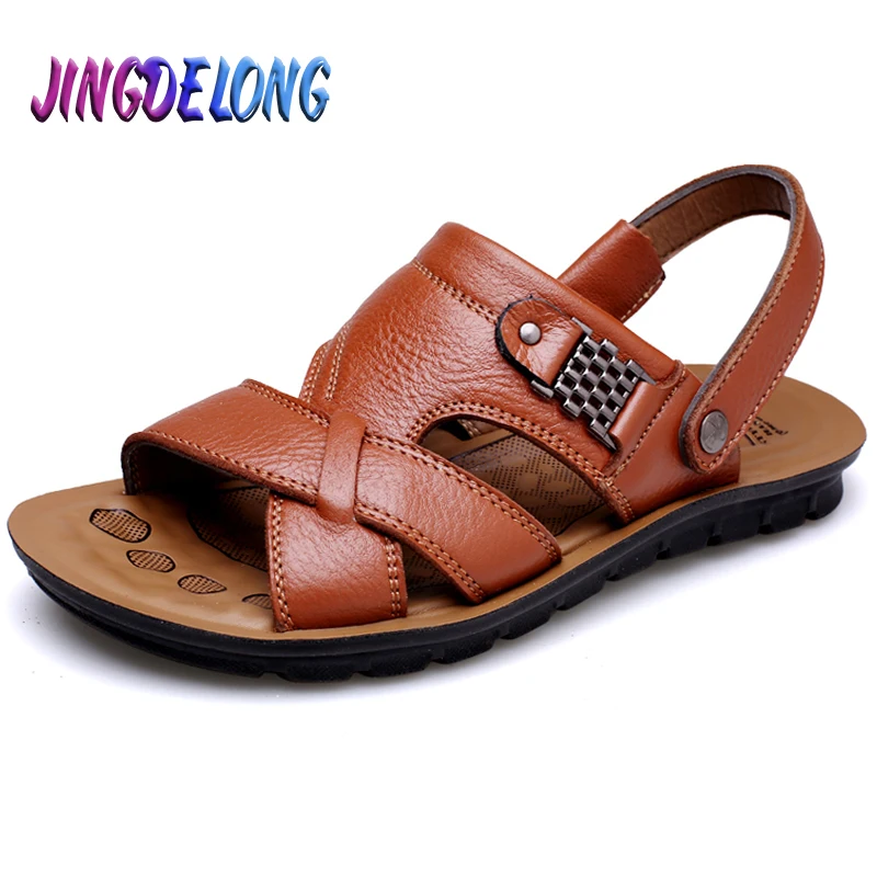 Brand Mens Sandals Summer Outdoor Classic Mens Sandals Slippers Luxury Mens Sneakers Handmade Male Slippers Roman Moccasins